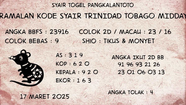 Prediksi Trinidad Tobago Midday